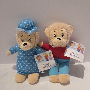 Lot Of 2 PBS Kids The Berenstain Bears Stuffed Plush New With Tag Nwt